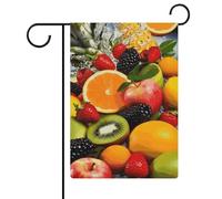 Bandiere colorate da giardino di frutta 30,5 x 45,7 cm bandiera esterna a doppia faccia bandiera estiva bandiera floreale benvenuto giardino bandiere stagionali decorazioni per le vacanze