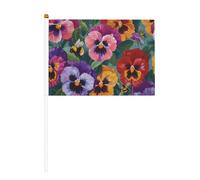 Bandiere colorate del viole del pensiero, piccole bandiere tenute in mano, mini bandiere su bastone per feste, attività di squadra, parate, decorazione per le vacanze, confezione da 10