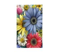 Bandiere colorate floreali per la casa del cortile, 0,9 x 1,5 m, striscione di auguri con occhielli per interni ed esterni, decorazioni per la casa