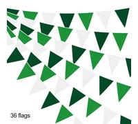 Bandiere Colorate Triangolo Tessuto 10m 36 Pezzi per Compleanno Halloween e Deco