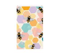 Bandiere con api a nido d'ape 0,9 x 1,5 m bandiera geometrica colorata da giardino banner su entrambi i lati per casa cortile esterno interno festa decorativa