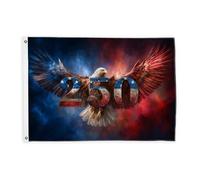 Bandiere con aquila per esterni, patriottiche ali audaci stelle indipendenza rosso banner decorativo per esterni con occhiello decorazione per portico anteriore giardino balcone casa 6 x 0,9 m