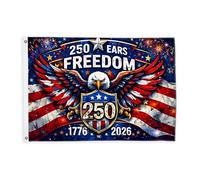 Bandiere con aquila per esterni, scudo festivo patriottico con stelle del quarto di luglio, rosso decorativo per esterni, con occhiello, decorazione per giardino, ingresso, casa, patio, campeggio, 6 x