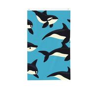 Bandiere con delfini, 9 x 1,5 m, bandiera da giardino con coralli e balene marine, a doppia faccia, per casa, cortile, esterno, interno, feste, decorative