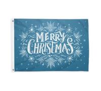 Bandiere con fiocco di neve per esterni, feste natalizie con foglia di stella, bandiere decorative blu, striscione per esterni, resistente allo sbiadimento, decorazione per giardino, ingresso, casa