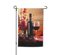 Bandiere con fiori di vino rosso per esterni, 30,5 x 45,7 cm, stampa su entrambi i lati, bandiera da giardino per esterni, bandiera per vacanze con occhielli, bandiera per casa e cortile, per fattoria