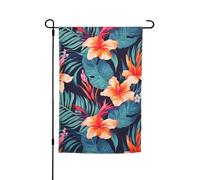 Bandiere con fiori tropicali Hawaii per esterni, 30,5 x 45,7 cm, stampa su entrambi i lati, bandiera da giardino per esterni, bandiera per vacanze, con occhielli, bandiera per casa e cortile, per