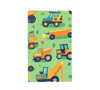 Bandiere con foglie di camion dei cartoni animati 3x5 FT Escavatore Giardino Bandiera Banner Doppio Lato per Casa Cortile Esterno Interno Festa Decorativa