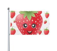 Bandiere con fragole per esterni, 9 x 1,5 m, bandiera stagionale da giardino con occhielli bandiera esterna per decorazioni per la casa sfondo fotografico