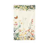 Bandiere con margherite a farfalla, 9 x 1,5 m, bandiera da giardino con prato primaverile su entrambi i lati, per casa, cortile, esterno, interno, feste, decorative