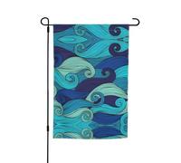 Bandiere con motivo a strisce oceaniche con motivi, adatte per giardino, balcone e decorazione del patio.