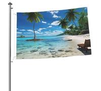 Bandiere con palme da spiaggia per esterni, 6 x 9 m, bandiera stagionale da giardino con occhielli bandiera esterna per decorazioni per la casa sfondo fotografico