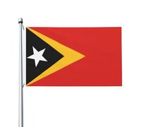 Bandiere con stampa della Repubblica Democratica di Timor Est, 0,9 x 1,5 m, striscioni per interni/esterni, con occhielli in metallo, per decorare la casa e le vacanze