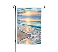 Bandiere con stampa di alba sull'oceano, 30,5 x 45,7 cm, double face, decorazione stagionale per la casa e per tutte le stagioni