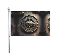 Bandiere con stampa di bussola con rune norrene, 9 x 1,5 m, a prova di scolorimento, per interni/esterni, con occhielli in metallo, per decorare la casa e le vacanze