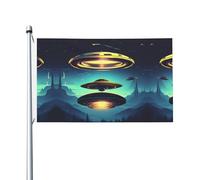 Bandiere con stampa di navicelle spaziali da 1,5 m, a prova di scolorimento, per interni/esterni, con occhielli in metallo, per decorare la casa e le vacanze