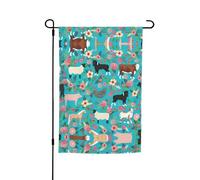 Bandiere con stampa di pecore da giardino, 30,5 x 45,7 cm, double face, decorazione stagionale per la casa e per tutte le stagioni