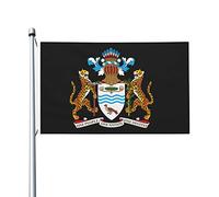 Bandiere con stemma della Guyana, bandiere decorative per esterni 3x5ft Bandiere in 100% poliestere Bandiere esterne per tutte le stagioni, il colore è brillante e facile da sbiadire, asciugatura rap