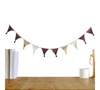 Bandiere Con Stendardi, Ghirlanda Di Bandierine In Tessuto, Decorazioni Triangolari Colorate Per Feste, Con Pompon | Asilo Per Bambini Camera Da Aula Celebrazione Di Pasqua Natale Compleann