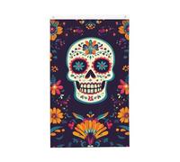 Bandiere con teschio del giorno dei morti, 9 x 1,5 m, bandiera da giardino con scheletro su entrambi i lati, per casa, cortile, esterno, interno, feste decorative