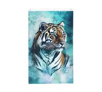 Bandiere con tigre animale, 0,9 x 1,5 m, bandiera da giardino ad acquerello su entrambi i lati, per casa, cortile, esterno, interno, festa decorativa