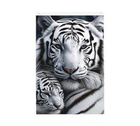 Bandiere con tigre bianca per esterni, 7,6 x 0,9 m, stampa verticale su entrambi i lati, bandiera da giardino per esterni, con occhielli, bandiera per casa, cortile, per prato, portico, decorazioni