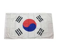 Bandiere coreane 5ft X 3ft Design Double Face Bandiere nazionali con tessere in metallo per Independence Day e mostre da giardino all'aperto