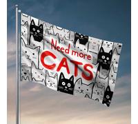 Bandiere Country Boy Adotta più gatti oggi! Bandiera Teen Boy decorazione camera divertente bandiere (120 x 180 cm)