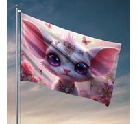 Bandiere Country Boy Enchanted Garden: A Fantasy Cat'S Tale Flag Teen Boy decorazione per camera da letto divertente bandiere (60 x 90 cm)