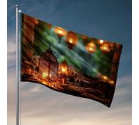 Bandiere country boy romantiche per cena con lanterne e candele, bandiera per adolescenti e ragazzi, decorazione per la stanza dei ragazzi (30 x 45 cm)