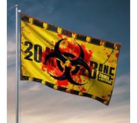 Bandiere Country Boy Zombie Focolaio Biohazard Bandiera di avvertimento pericolo biologico Accessori per camera da letto ragazzi mobili da grotta uomo (120 x 180 cm)