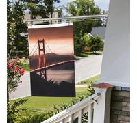 Bandiere da 2 x 3 Ft Bandiera da cortile a doppia faccia Bandiere per esterni/interni Brezza Bandiere Golden Gate Bridge Benvenuto Yard Banner per giardino Casa Vacanze Decorazione per la casa
