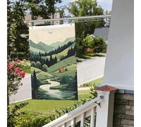 Bandiere da 2 x 3 Ft Bandiera da cortile a doppia faccia Bandiere per esterni/interni Brezza Paesaggio esterno Benvenuto Yard Banner per giardino Casa Vacanze Decorazione per la casa Bandiera da