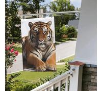 Bandiere da 2 x 3 m bandiera da cortile a doppia faccia bandiere per esterni/interni bandiere brezza grande tigre benvenuto banner da cortile per giardino casa vacanza decorazione casa bandiera