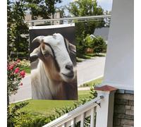 Bandiere da 2 x 3 m bandiera da cortile a doppia faccia banner esterno/interno bandiere brezza animali capra benvenuto cortile banner per giardino casa vacanza decorazione casa bandiera giardino