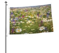 Bandiere da 2x3 piedi, bandiera bifacciale, bandiera esterna, fiori di prato primaverili, divertenti, benvenuto, giardino, cortile, striscioni per casa, giardino, cortile, prato, decorazioni per inter