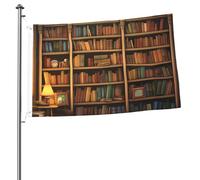 Bandiere da 2x3 piedi, bandiera bifacciale, per esterni, retrò, libreria, divertenti, di benvenuto, per giardino, cortile, prato, decorazioni per interni/esterni, striscioni per le feste.