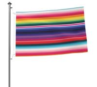Bandiere da 2x3 piedi, bandiera bifacciale per esterni, strisce messicane colorate, divertenti, di benvenuto, per giardino, cortile, prato, decorazioni per interni/esterni, striscioni per le feste.