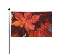 Bandiere da 3 x 1,5 m a doppia faccia bandiera da cortile esterno/interno bandiera brezza autunno foglie d'acero banner per giardino casa vacanza decorazione giardino bandiera da giardino