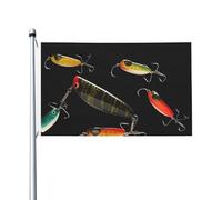 Bandiere da 3 x 1,5 m a doppia faccia bandiera da cortile esterno/interno bandiera brezza esca da pesca banner per giardino casa vacanza decorazione casa bandiera giardino