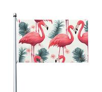 Bandiere da 3 x 1,5 m a doppia faccia bandiera da cortile esterno/interno bandiera brezza motivo fenicottero banner per giardino casa vacanza decorazione giardino bandiera da giardino