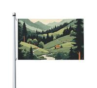 Bandiere da 3 x 1,5 m a doppia faccia bandiera da cortile esterno/interno bandiera brezza paesaggio esterno banner da cortile di benvenuto per giardino casa vacanza decorazione casa bandiera giardino