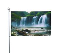 Bandiere da 3 x 1,5 m bandiera da cortile a doppia faccia per esterni/interni Brezza bandiera scenario cascata benvenuto banner da cortile per giardino casa vacanza decorazione casa bandiera giardino