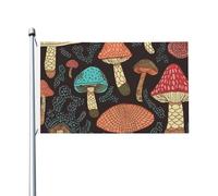Bandiere da 3 x 5 Ft bandiera a doppia faccia bandiera da cortile esterno/interno bandiera brezza fungo benvenuto banner per giardino casa vacanza decorazione casa bandiera giardino