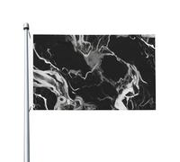 Bandiere da 3 x 5 Ft Bandiera da cortile a doppia faccia Bandiera per esterni/interni Brezza Bandiera in marmo bianco e nero Banner da cortile di benvenuto per giardino Casa Vacanze Decorazione per la