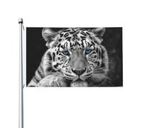 Bandiere da 3 x 5 Ft Bandiera da cortile a doppia faccia Banner esterno/interno Brezza Bandiera tigre bianca e nera Benvenuto Yard Banner per giardino Casa Vacanze Decorazione per la casa Bandiera da