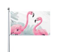 Bandiere da 3 x 5 m bandiera da cortile a doppia faccia banner esterno/interno Brezza bandiera amore fenicottero benvenuto banner da cortile per giardino casa vacanza decorazione casa bandiera