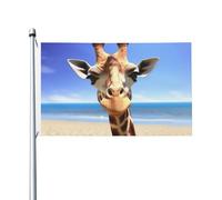 Bandiere da 3 x 5 m bandiera da cortile a doppia faccia banner esterno/interno Brezza bandiera spiaggia giraffa benvenuto banner da cortile per giardino casa vacanza decorazione casa bandiera giardino