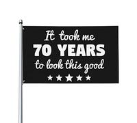 Bandiere da 3x5 piedi Ci ho messo 70 anni per apparire così bene Regalo per il 70° compleanno Bandiera da giardino Bandiera da casa Banner Arazzo Bandiera da giardino esterna con 2 occhielli