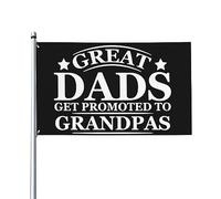 Bandiere da 3x5 piedi I grandi papà vengono promossi a nonni Bandiera per la festa del papà Bandiera da giardino Bandiera da casa Banner Arazzo Bandiera da giardino per esterni Con 2 occhielli